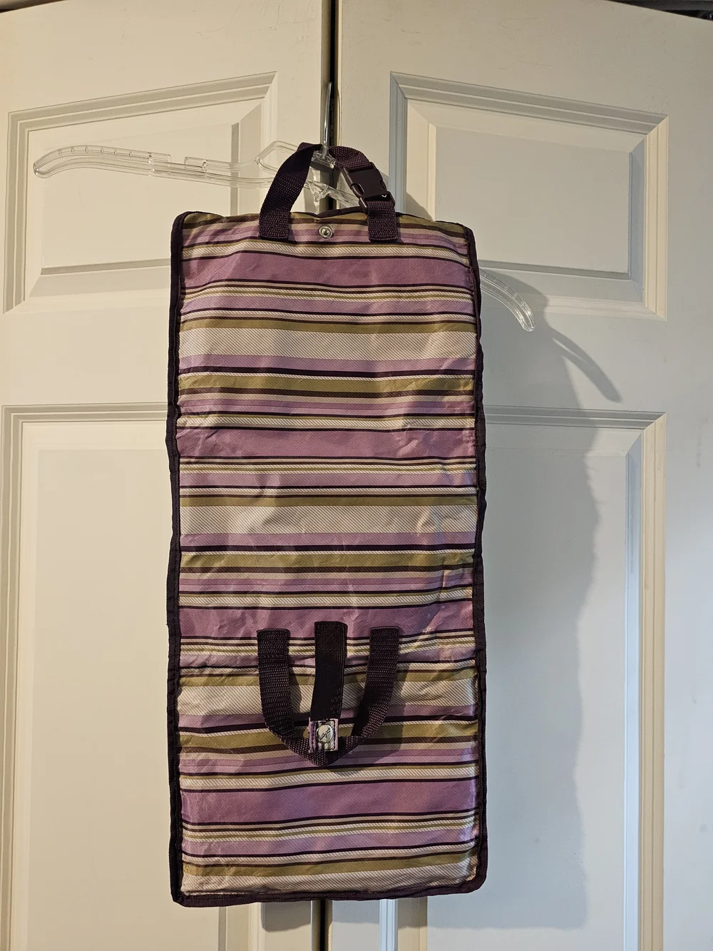 Thirty One Hanging Travel Organizer with Clear Pockets - Purple